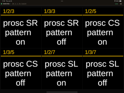 A custom dashboard combining buttons from multiple Companion pages.